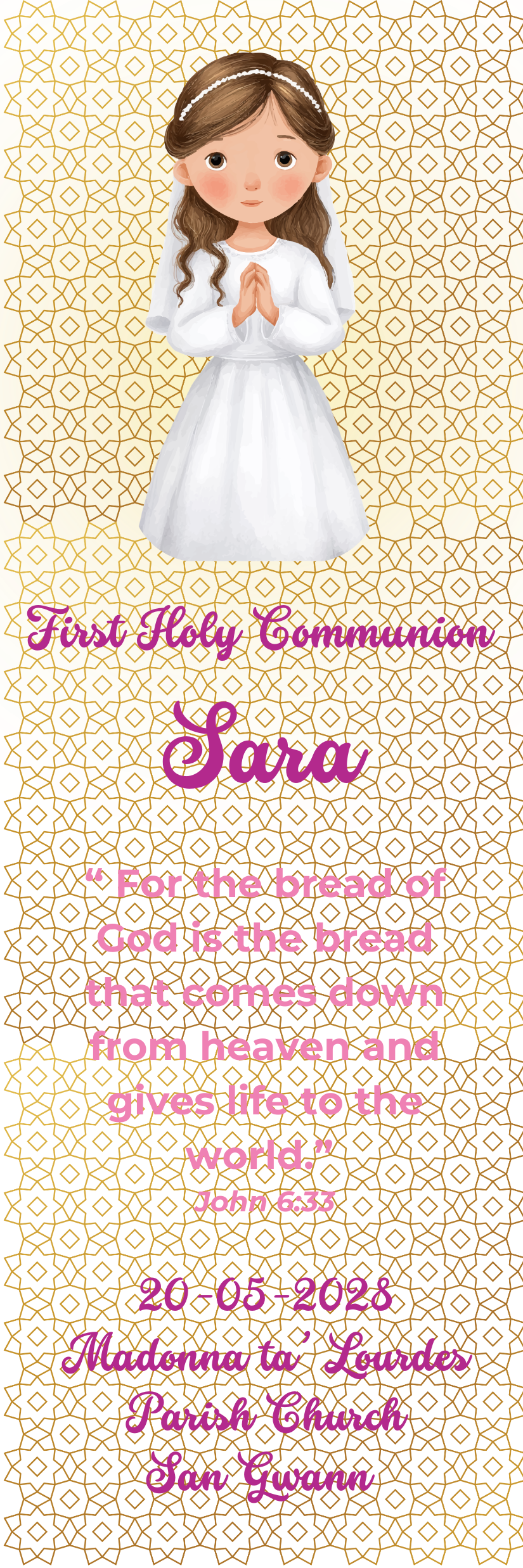 Holy Communion Bookmarks