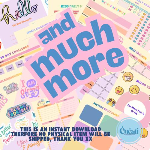 ADHD Kids Planner | Daily Routine Chart, Editable Canva Template (Digital Download)