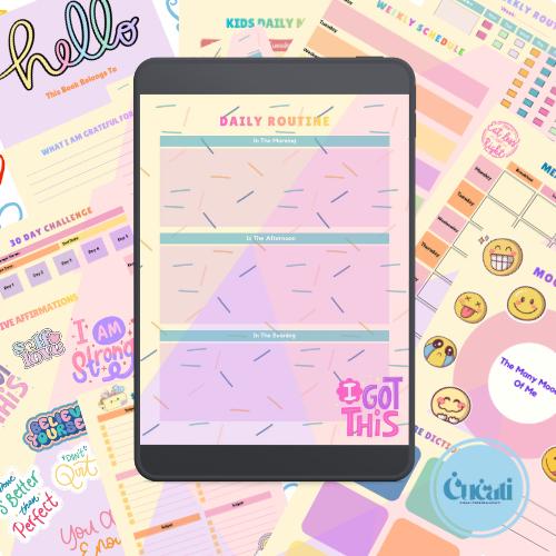 ADHD Kids Planner | Daily Routine Chart, Editable Canva Template (Digital Download)