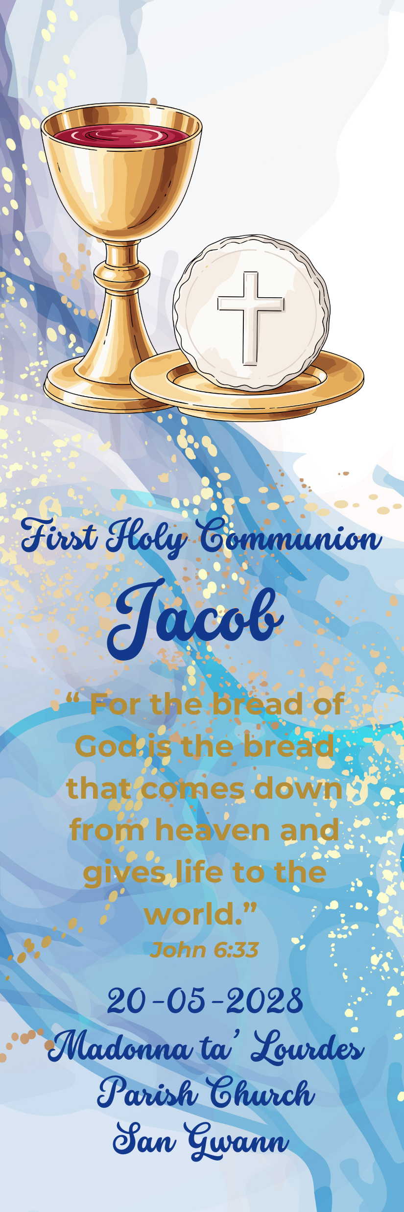 Holy Communion Bookmarks