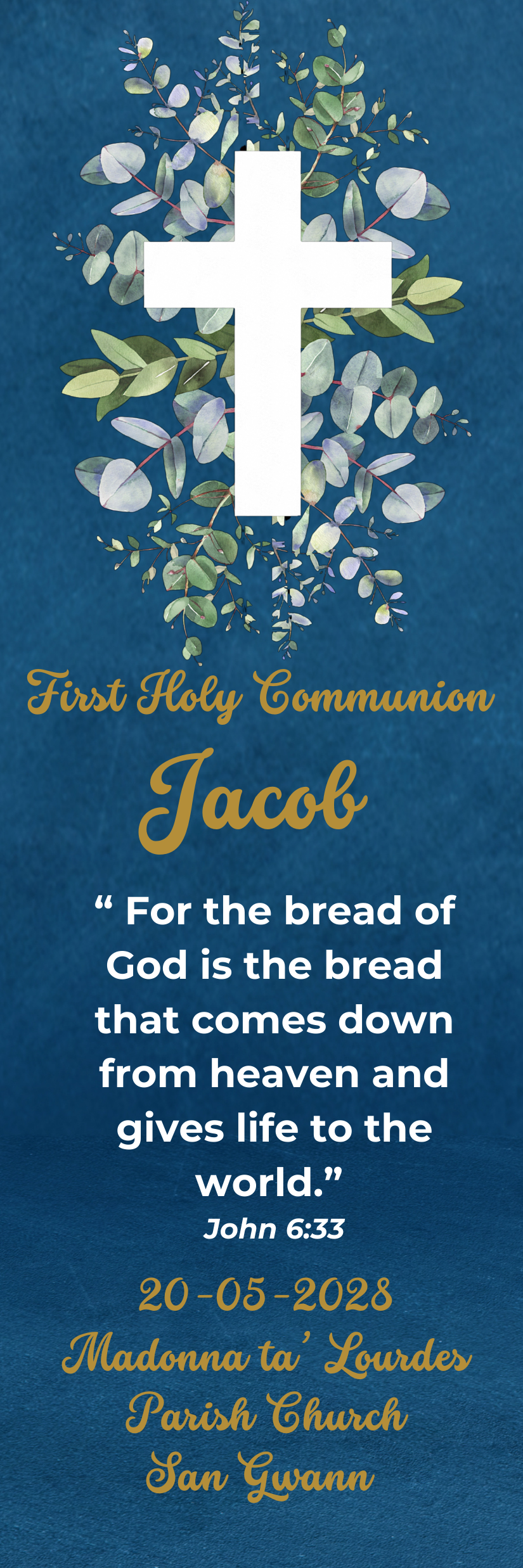 Holy Communion Bookmarks