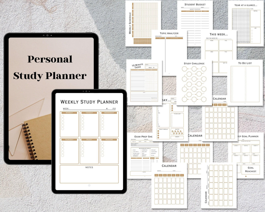 Personal Study Planner | College & Exam Prep Kit (Digital Download)