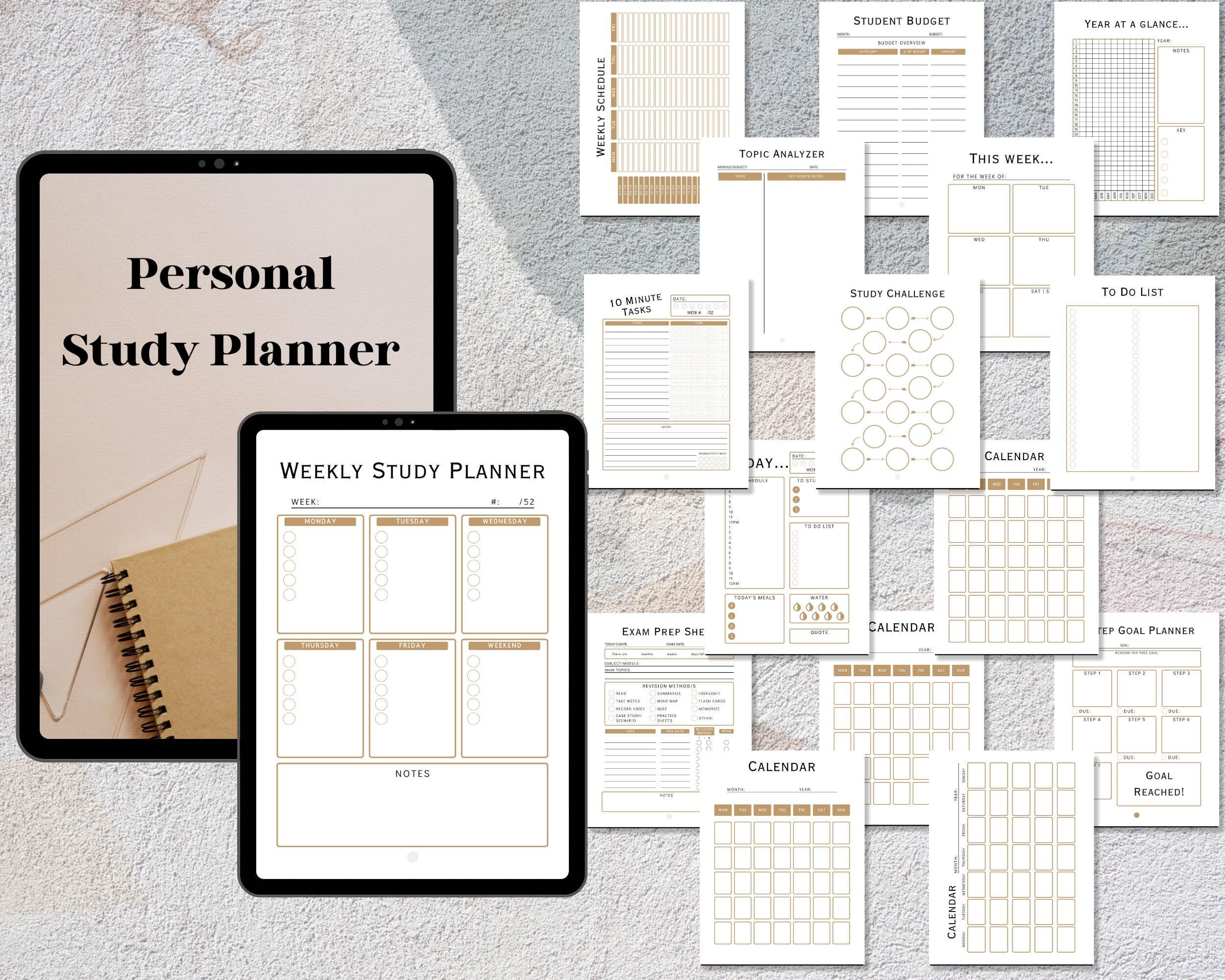 Personal Study Planner | College & Exam Prep Kit (Digital Download)