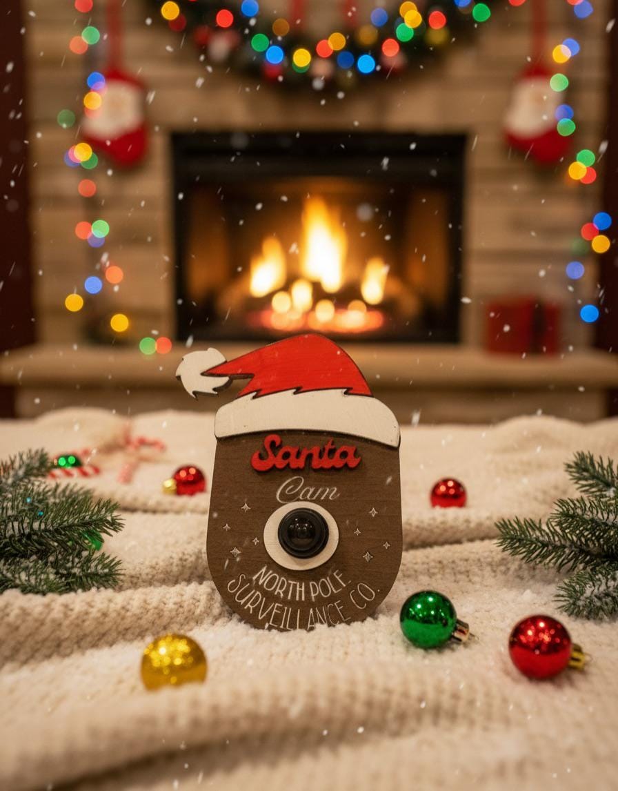 Elf Surveillance Magnet Ornament – Handmade Christmas Decoration