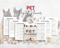 Printable Pet Planner, Care Binder, Pet Sitter Forms (Fillable PDF Download