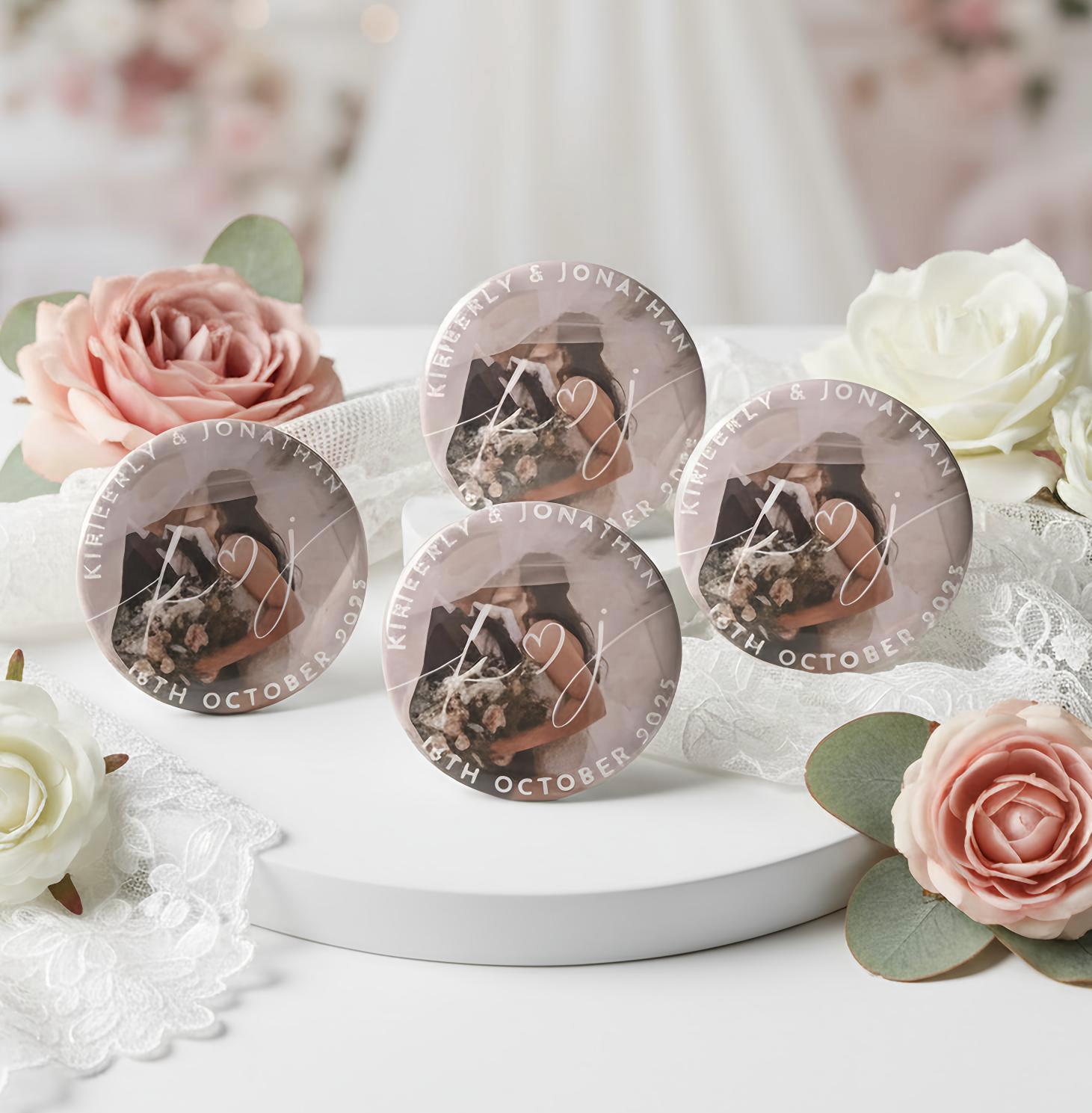 Personalized Wedding Favor Magnet | Custom Save the Date Keepsake