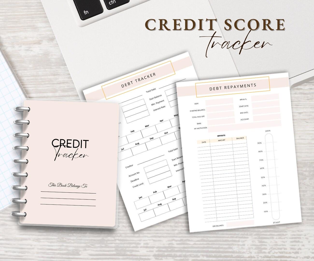 Credit Score Planner, Monthly Budget Tracker (Digital Download)