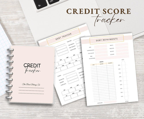 Credit Score Planner, Monthly Budget Tracker (Digital Download)