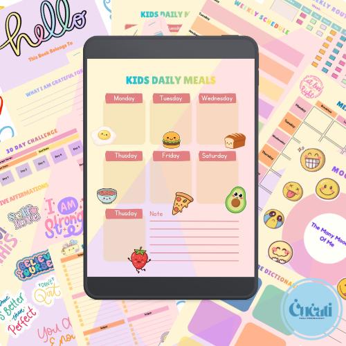 ADHD Kids Planner | Daily Routine Chart, Editable Canva Template (Digital Download)
