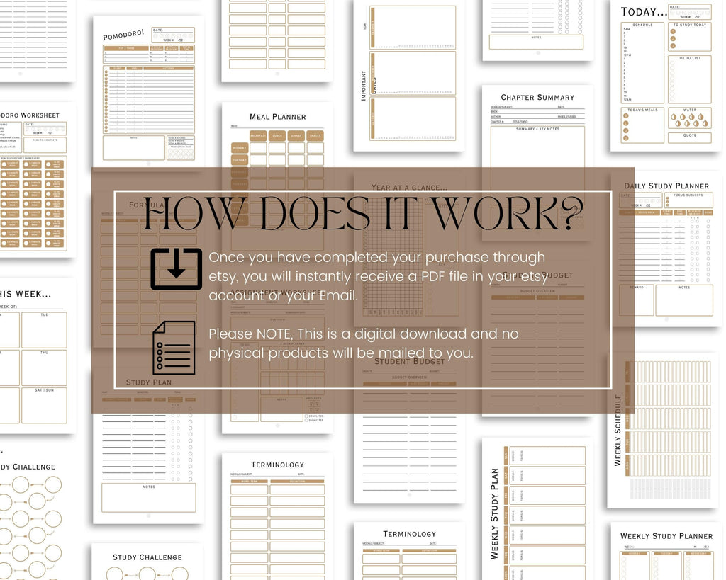 Personal Study Planner | College & Exam Prep Kit (Digital Download)