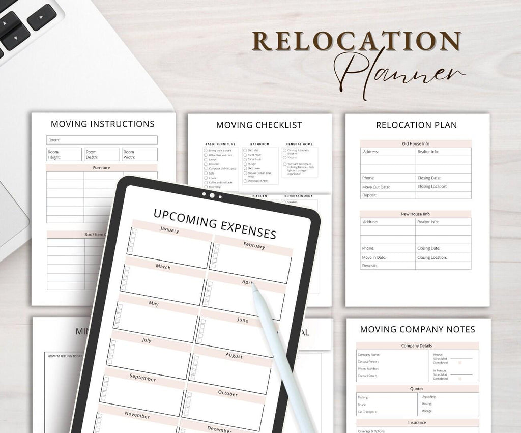 Printable Relocation Planner | Moving Organization Kit (Digital Download)